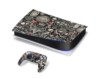 Occult Decal For PS5 Playstation 5 Console And Controller , Full Wrap Vinyl For PS5