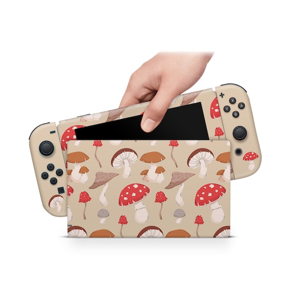 Mushrooms Nintendo Switch Skin Decal for Console Joy-con and - Etsy