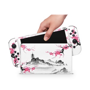 OLED Switch Skin Decals Temple Nippon Wrap Vinyl