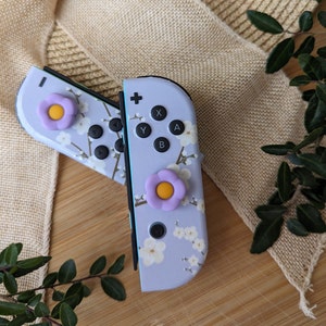 Floral Switch Thumb Grips: Joy Con Joystick Caps (2pc)
