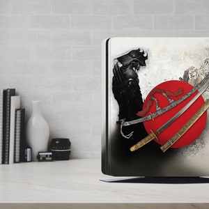 PS4 Skin Decal For Playstation 4 Console And Controller Black Samurai image 3