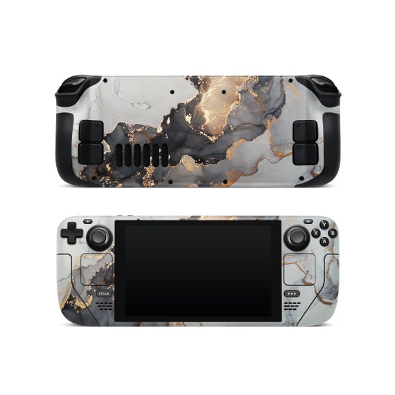 Steam Deck Vinyl Skin: Grey Silver Marble Design