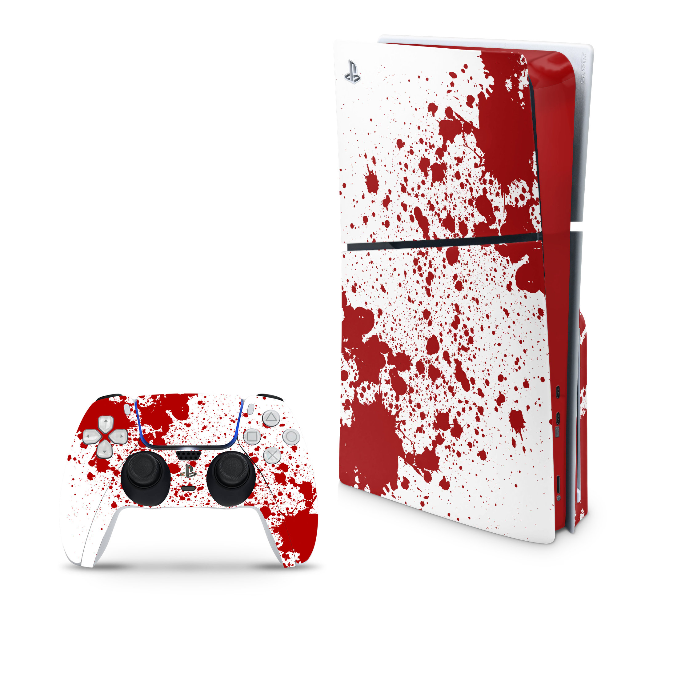 Sticker sang pour console et manette Playstation 5 PS5 Slim, vinyle intégral pour PS5 Slim