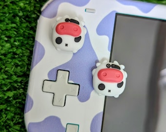 Kuh 2 stück Schalter Daumen Griffe Kappe Joy Con Griff Für Nintendo Switch Lite OLED Joy Top Griffe