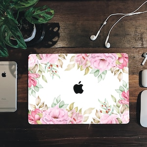 Romantic Flower MacBook Skin MacBook Pro Skin MacBook Air Pro 13 15 inch Touch Bar Skin Laptop Decal Vinyl Sticker
