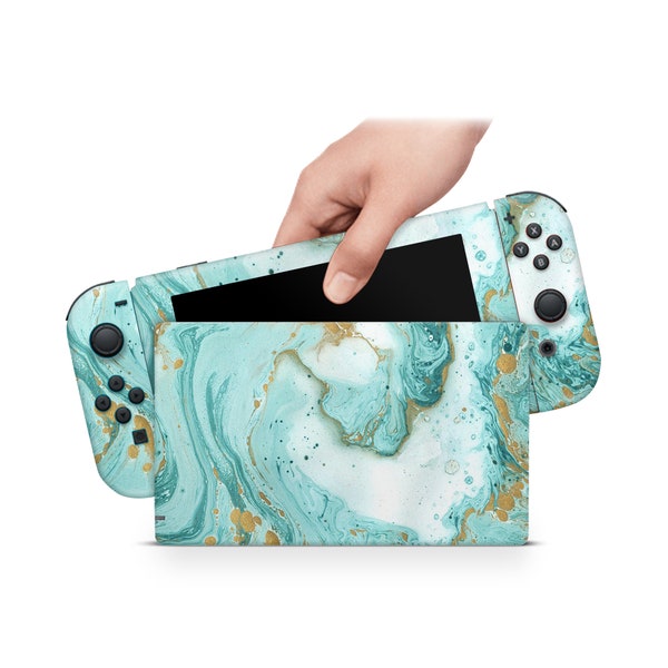 Nintendo Switch Skin Decal For Console Joy-Con And Dock Jade Opal