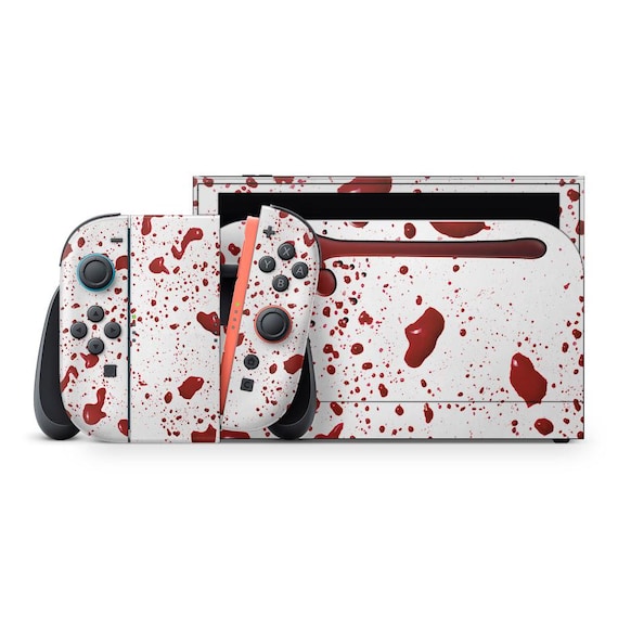 Blood Splatter Horror Skin for  Switch 2 – Custom Console Decal Wrap – Matte, Gloss, or Glitter Finish – Halloween Gamer Gift