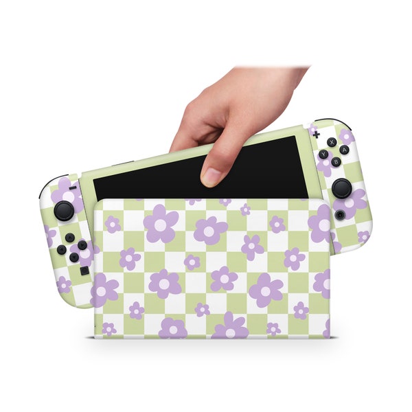 Oled Nintendo Switch Skin Decals CheckerBoard Wrap Vinyl