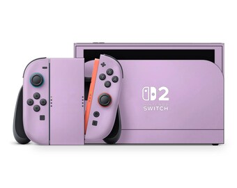 Lavender Compatible Switch 2 Skin Light Purple Cover 3M Protective
