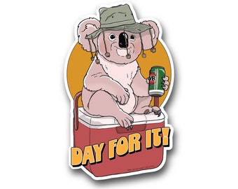Koala - Day for it! Sticker | Aussie Icons | Australian Sellers | Vinyl Sticker