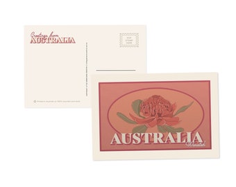 Australian Postcard - Waratah | Vintage Australia | Australian Sellers | Post Crossing