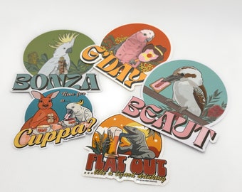 Sticker Pack of 5 | Australian Birds | Aussie Stickers