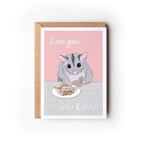 Carte de voeux australienne mignonne Carte d'opossum australienne Carte d'amour Fête des mères australienne | Carte recyclée | Durable