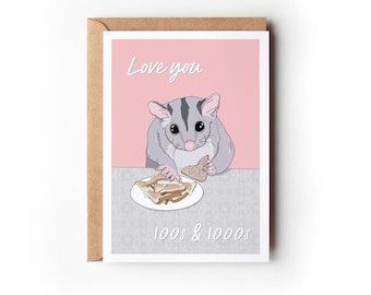 Cute Australian Greeting Card Australian Possum Card Love Card Australian Mothers Day | Recycled Card | Sustainable