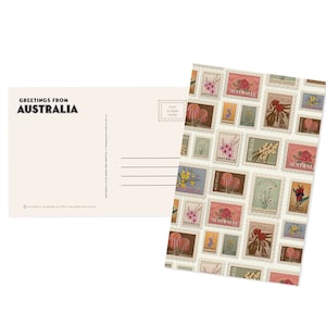 Australian Postcard - Vintage Stamps | Vintage Australia | Australian Sellers | Post Crossing | Recycled Postcard | Sustainable