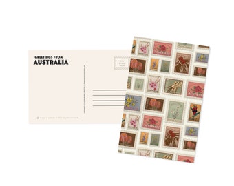 Australian Postcard - Vintage Stamps | Vintage Australia | Australian Sellers | Post Crossing | Recycled Postcard | Sustainable