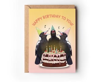 Australian Magpies Birthday Card | Recycled card | Sustainable