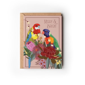 Carte de Noël australienne, Matériaux recyclés, Cartes de Noël, Vendeurs australiens, Oiseaux australiens | postale recyclée | Durable