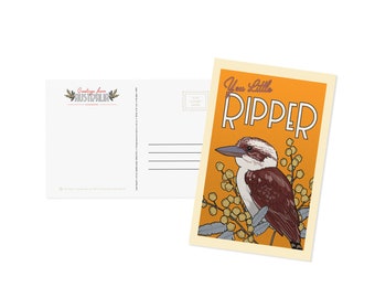 Australian Postcard - Kookaburra | vintage art Australian Sellers | Post Crossing | Australian Birds