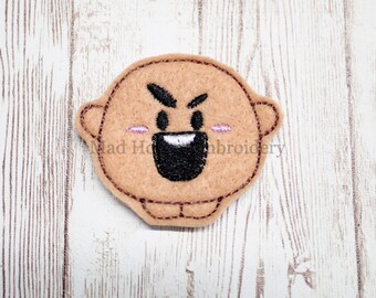 Shooky Feltie, Shooky Felt, Uncut Shooky Feltie, Uncut Vinyl Feltie, Uncut Felt, Felt Applique, Felties, Feltie Embellishment, Badge Reel