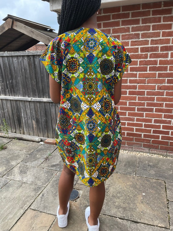 Mini robe droite a imprime wax africain Etsy France