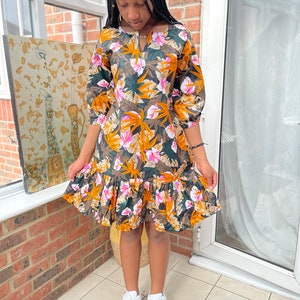 Ankara swing dress hotsell