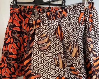 Beautiful imperfect skirts/Ankara/African print/wax print skirt/skater skirt/circle skirt/