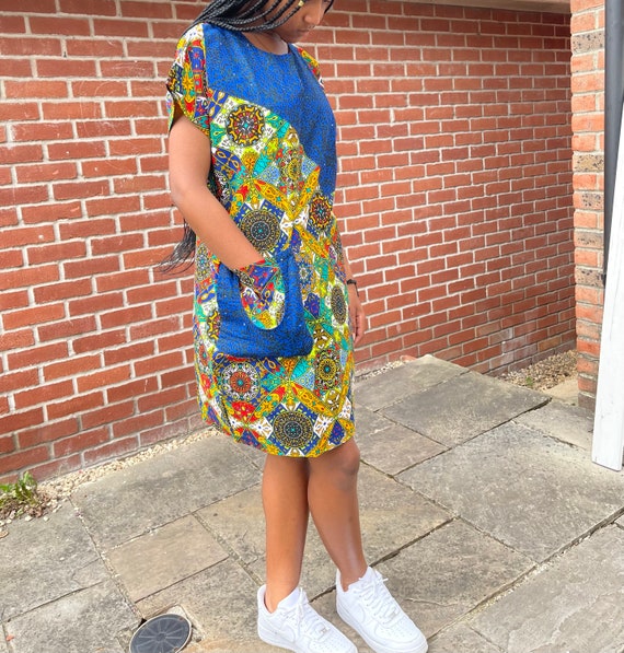 Mini robe droite a imprime wax africain Etsy France