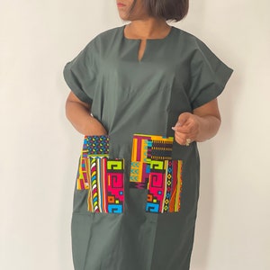 Ankara print shift dress mini dress