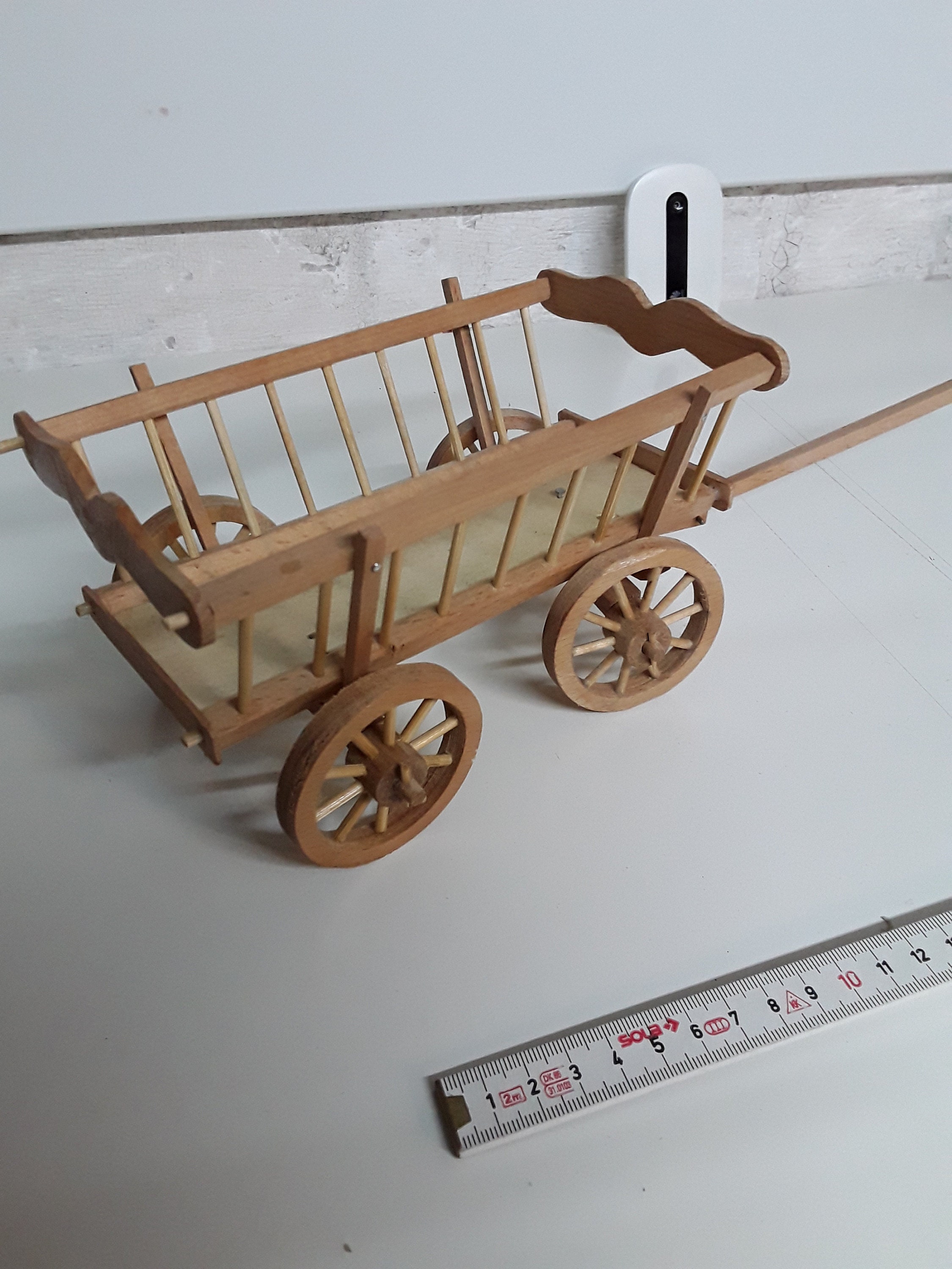 Vintage hecho a mano carro de madera carro de madera carro de | Etsy