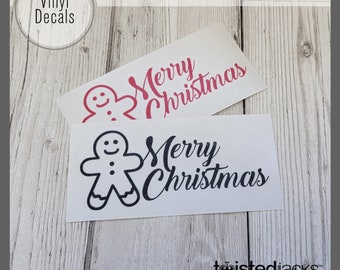 Christmas Sticker Themed 'Gingerbread' Vinyl Decal Stickers - Home Crafting Project Idea - Christmas Gift Idea