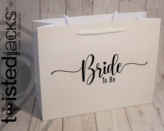 Large Bride to be Gift Bag, Personalised Brides keepsake bag - Bride to be wedding gift - Brides gift Bag - Wedding Day Gift Bag