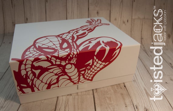 spider man wooden toy box