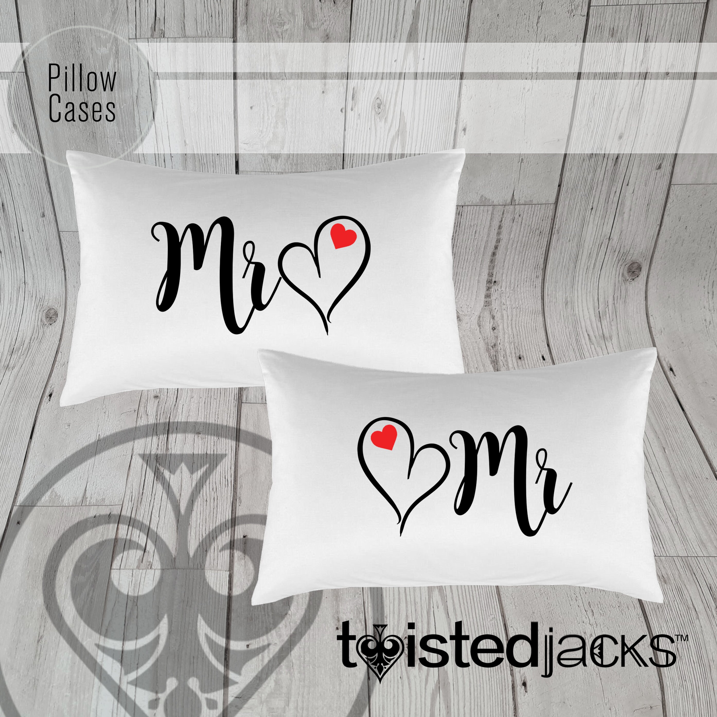 Custom Printed Pillow Case Gift Set Idea Large Print 'mr Etsy UK