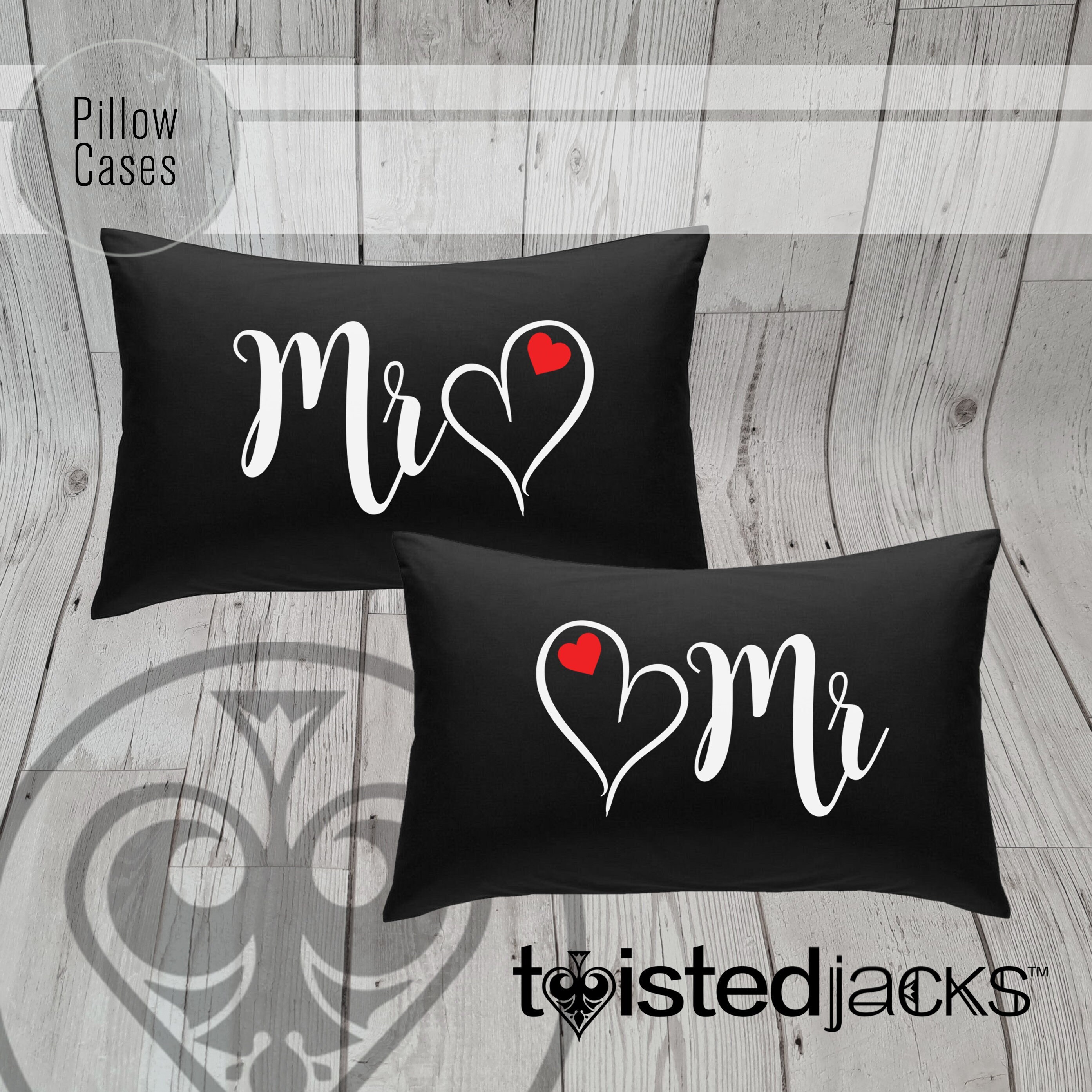 Custom Printed Pillow Case Gift Set Idea Large Print 'mr Etsy UK