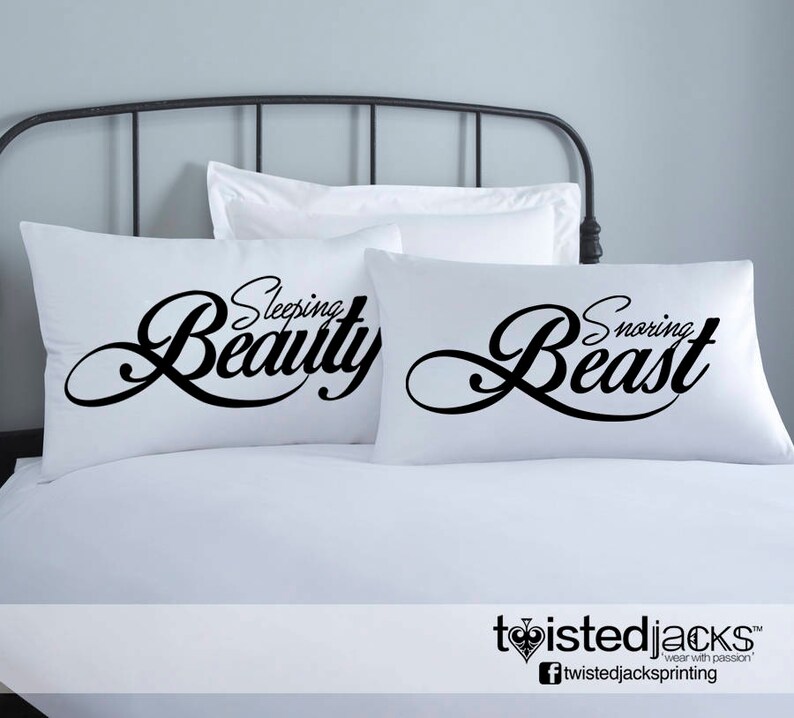 Home Furniture Diy Beauty And The Beast Black Pillowcase