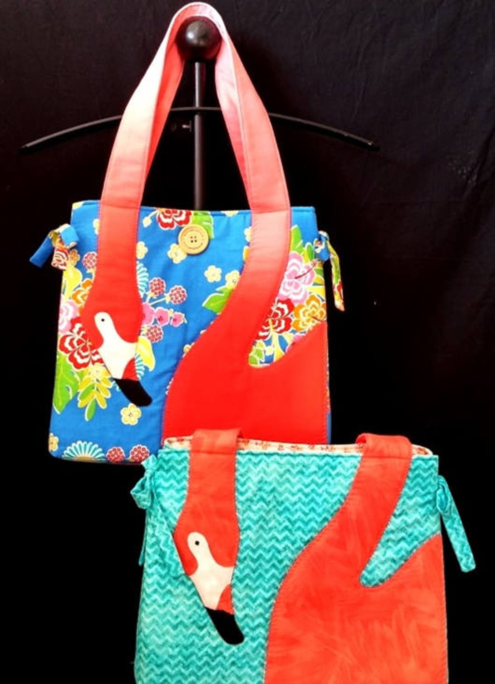 Flamingo Purse PATTERN Instructions. Finsihed Size is Etsy