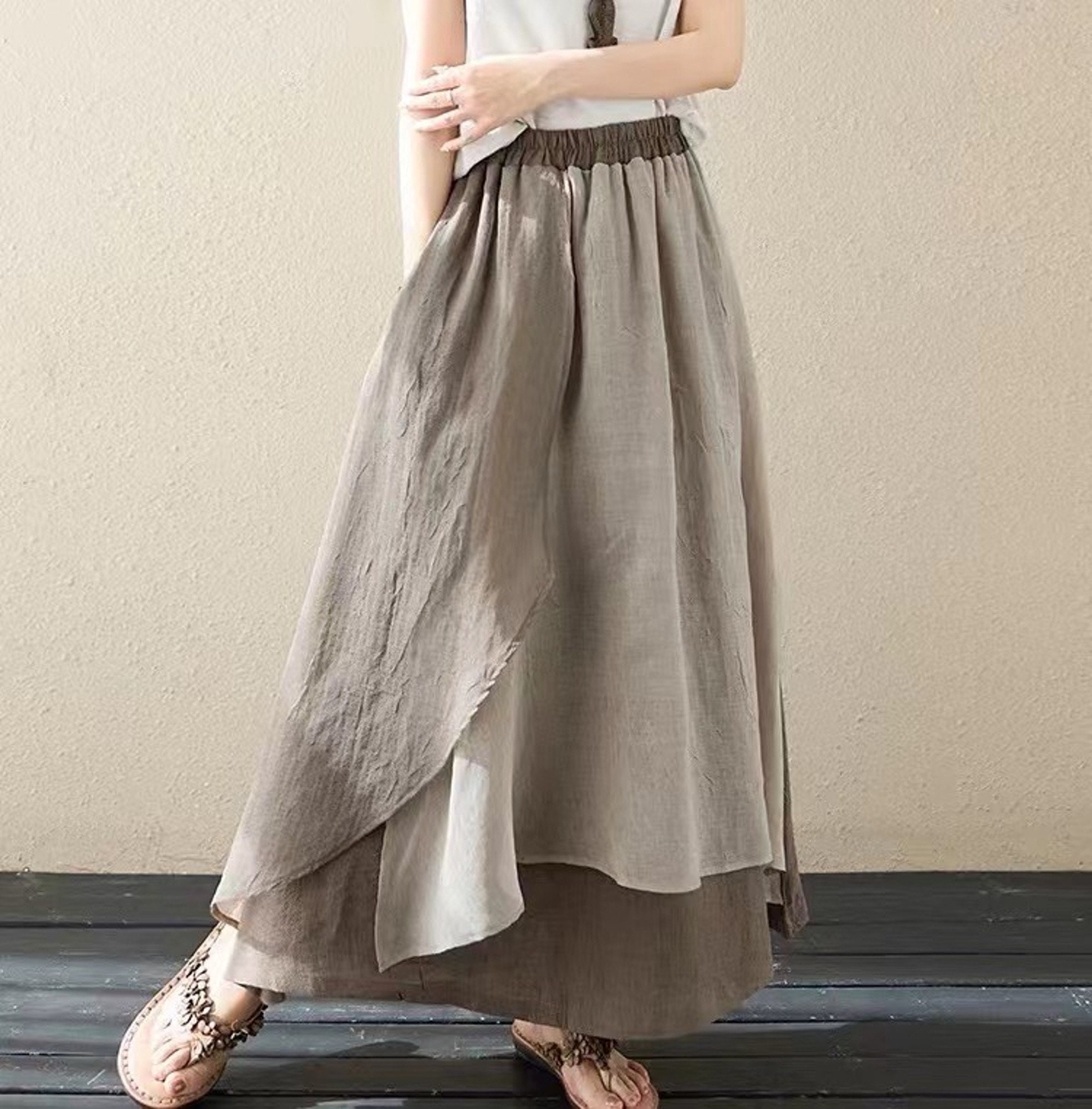 Linen skirts for clearance sale