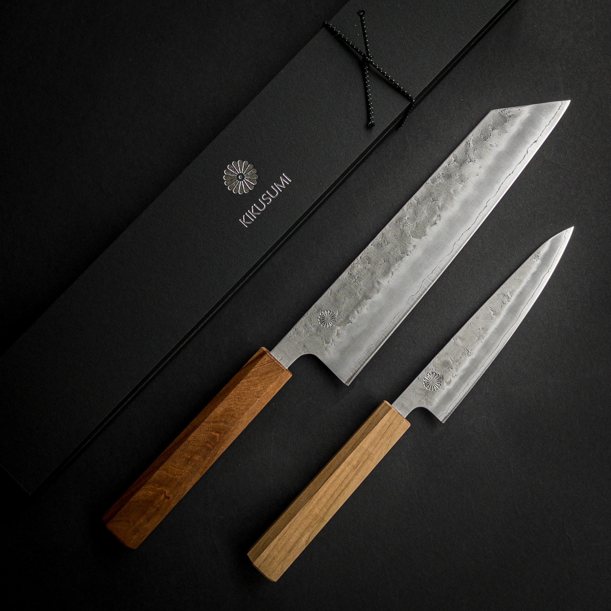 BLACK GHOST 6.5 Kiritsuke Bunka Santoku Kitchen Knife - Hiba