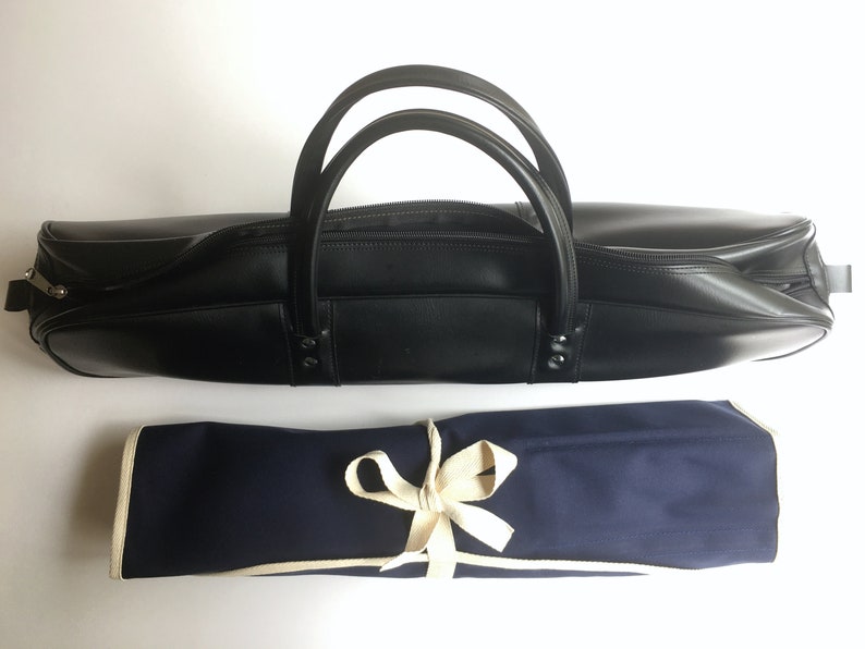 KIKUSUMI Japanese Chef Knife Bag Black Blue Cotton Knife Etsy