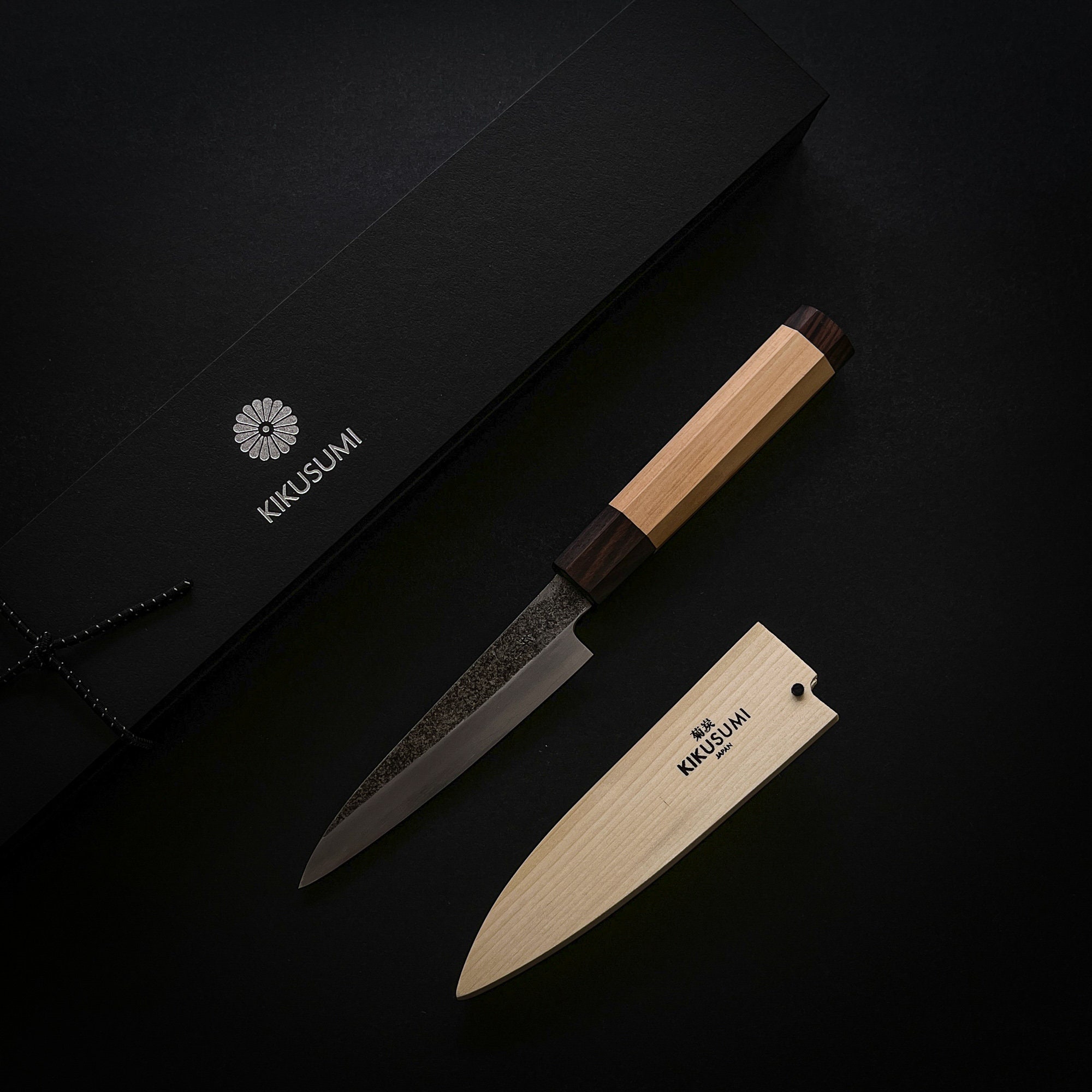 Kikusumi Black Ceramic Collection 4 Piece Steak Knife Set + 4 Sheaths -  Kikusumi Knife SHOP