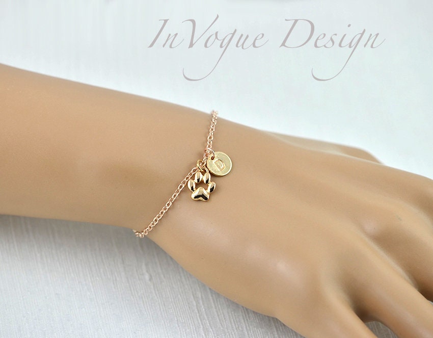 Dog Paw Bracelet Jewellery Gold 
