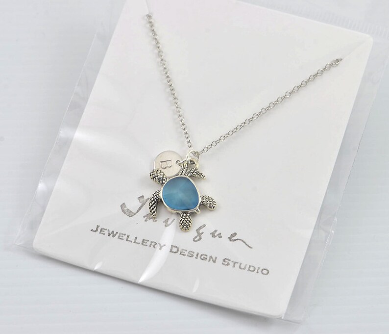 Elegant Turtle Initials Silver Necklace Simple Letter Tortoise Necklace Turtle Dainty Silver Personalised Initial Small Turtle Necklace