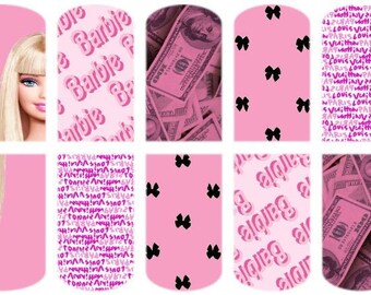 barbie nail sticker
