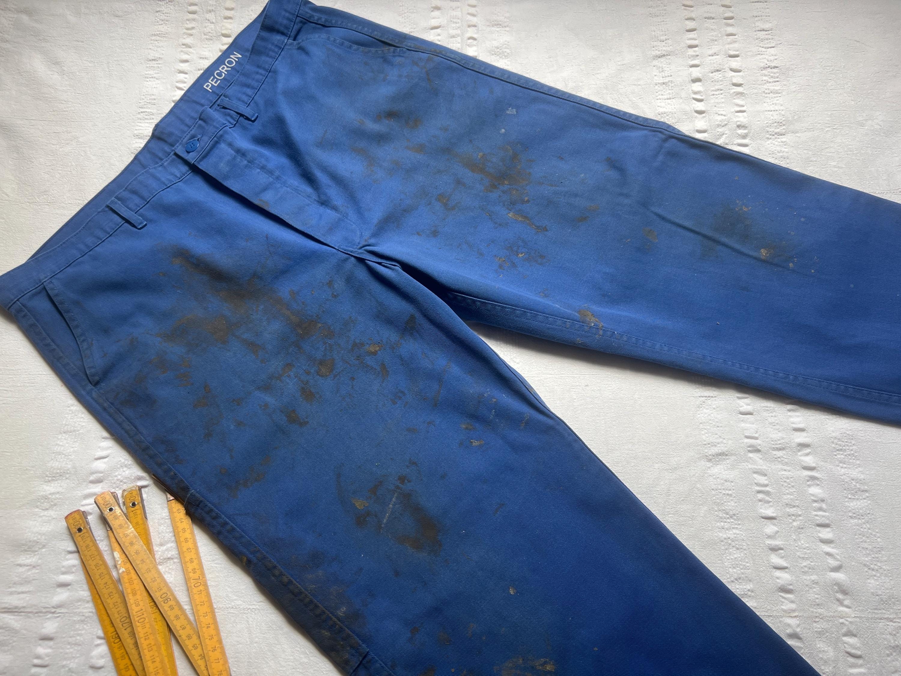 40's] French Vintage Cotton Striped Work Pants 
