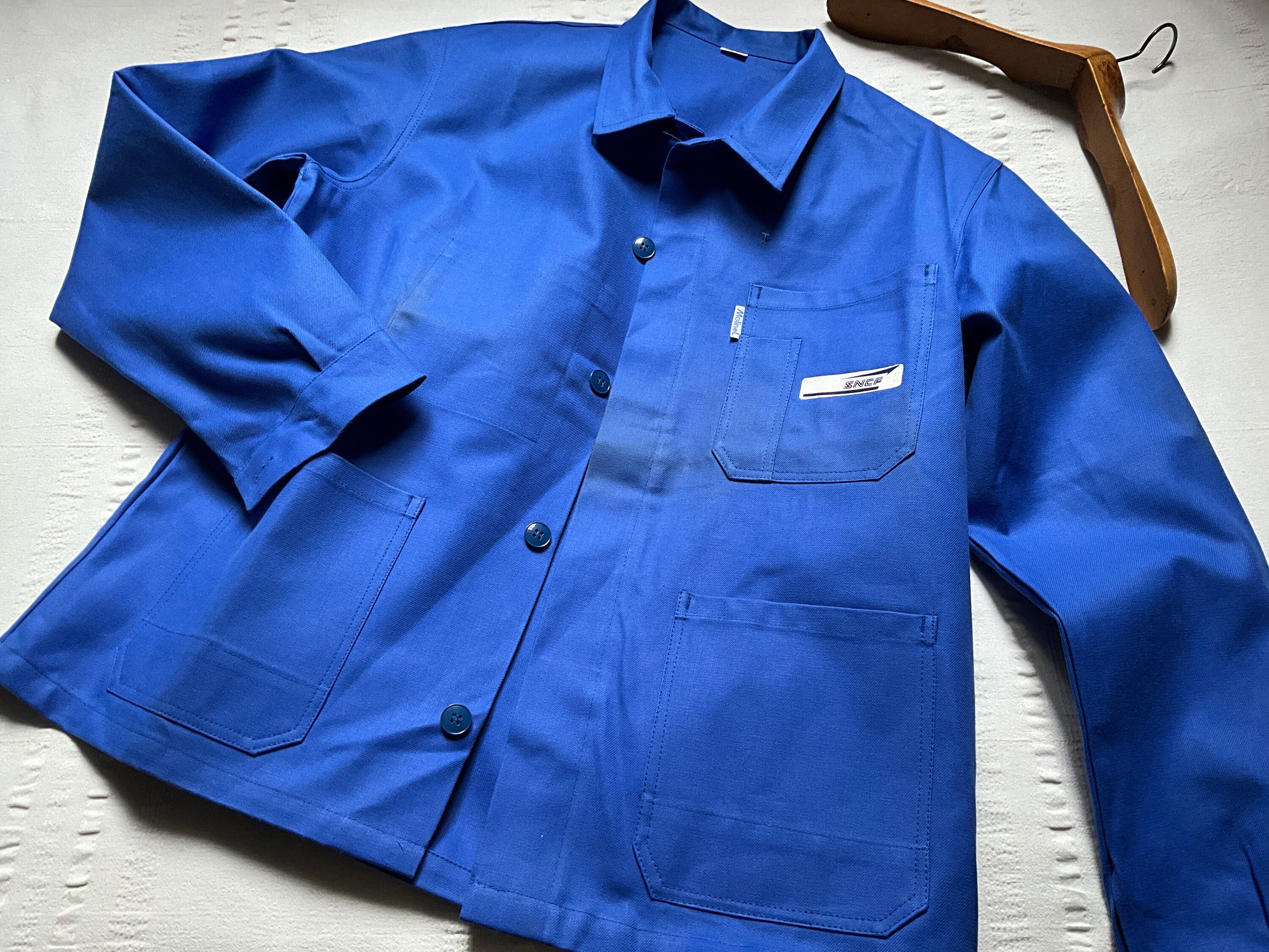 Vintage Français veste de travail SNCF Molinel Railway Pit 25