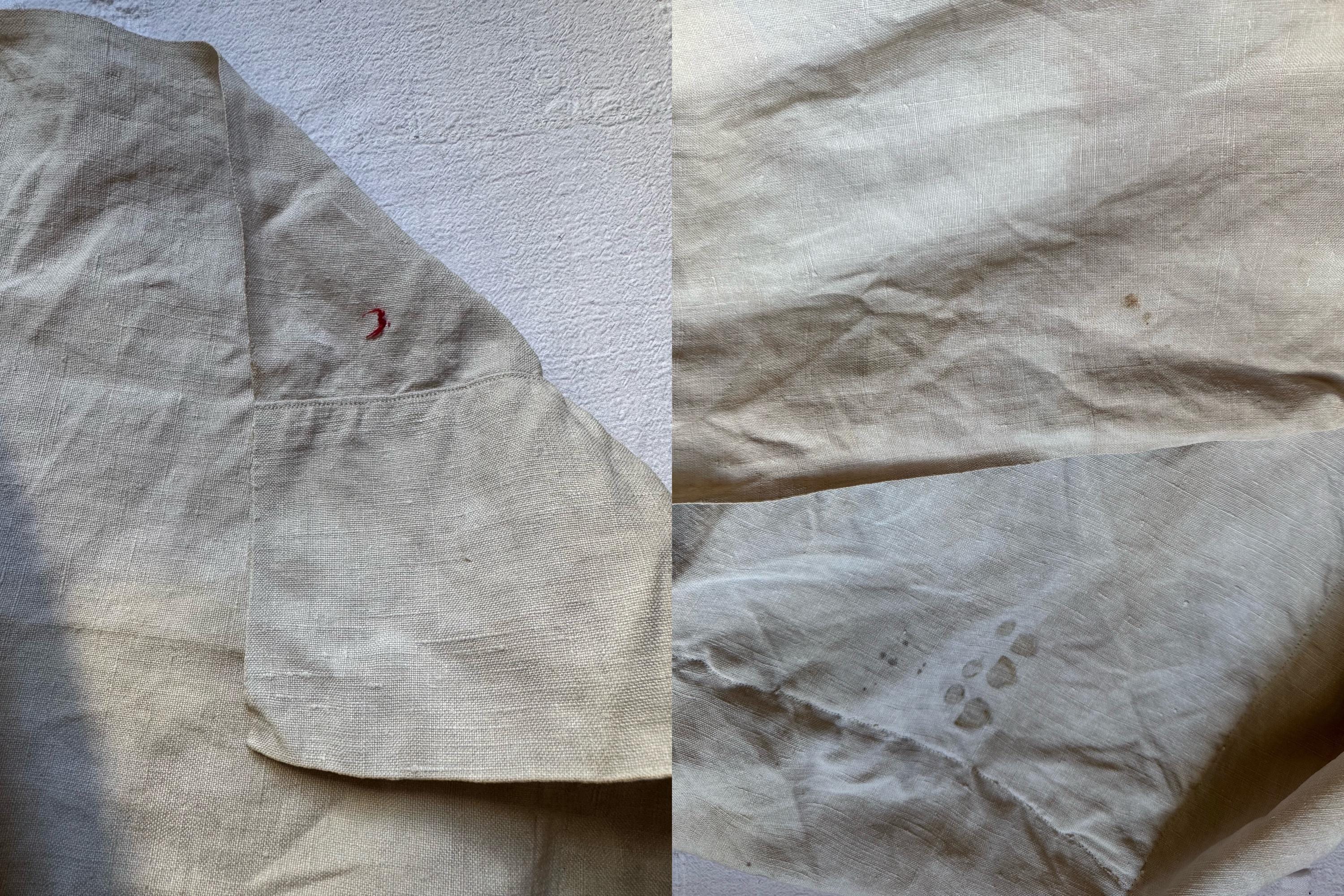 小物 30s-40s French Vintage Heavy Hemp Apron Rustic French Hemp Apron//1900//french Farmhouse