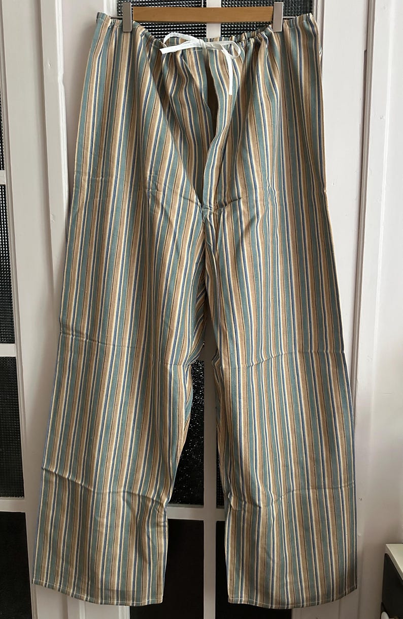 Prison Issue Pyjamas Vintage 60s French Brushed Flannel Cotton Stripe Pyjamas Pajamas ...