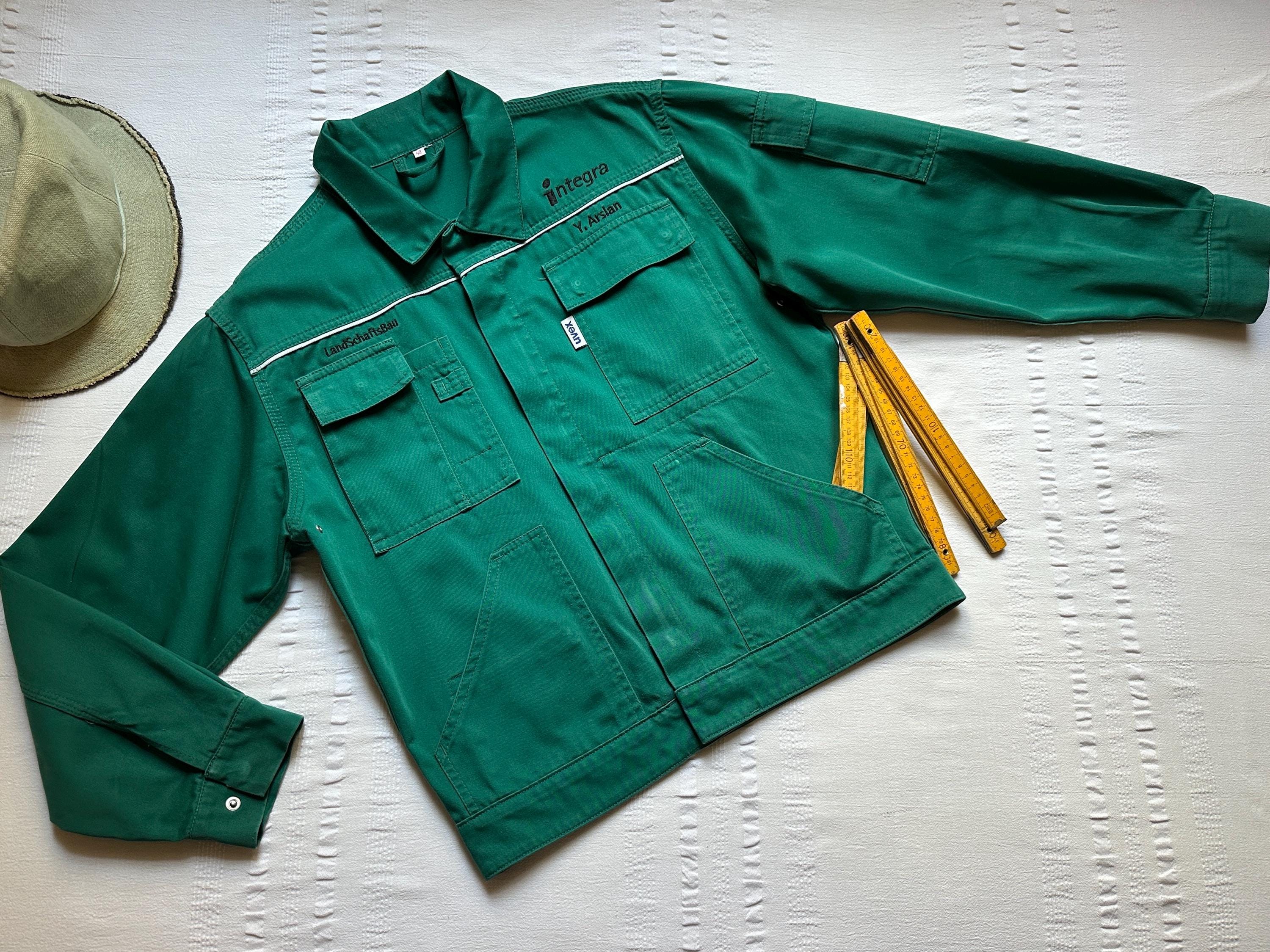 90s German 2-piece Linen No Collar Jacket + Vest