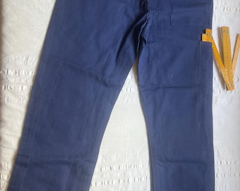 Vintage 80s HBT German Work Chore Trousers Pants W39